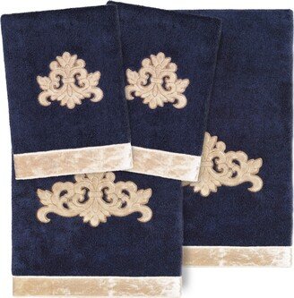 Linum Home Textiles Turkish Cotton May Embellished Towel Set, 4 Piece