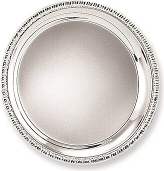 Curata Silver-Plated 12 Inch Round Fancy Edge Tray