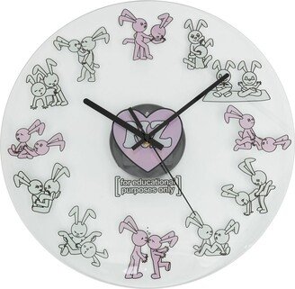 Bunnies graphic-print wall clock