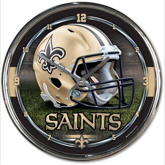 WinCraft New Orleans Saints Chrome Wall Clock