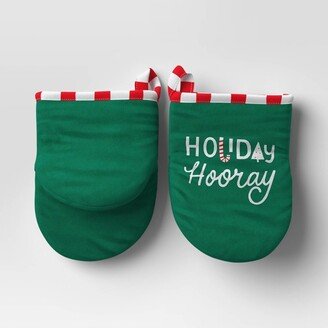 2pk Christmas Hooray Mini Oven Mitt - Wondershop™