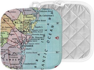 st Simons Island Georgia Map Hot Pad - Pot Holder Kitchen Airbnb