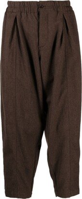Sylvian drop-crotch cropped trousers