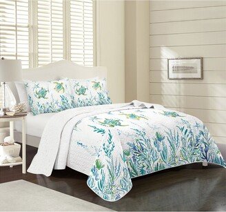 Turtle Coastal Tropical Reef Ultra Soft Quilt Set