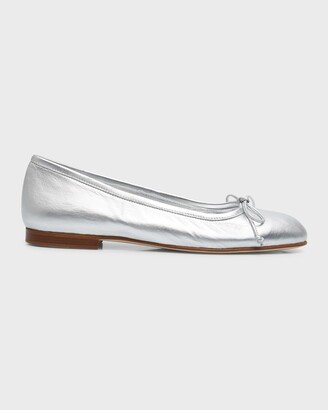 Veralli Metallic Bow Ballerina Flats