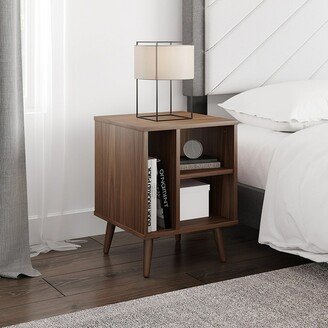 Perdix Chio LLC Mid-Century Modern Nightstand, Walnut