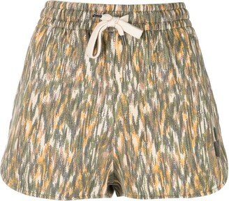 MARANT ÉTOILE Logo-Print Drawstring Shorts-AA