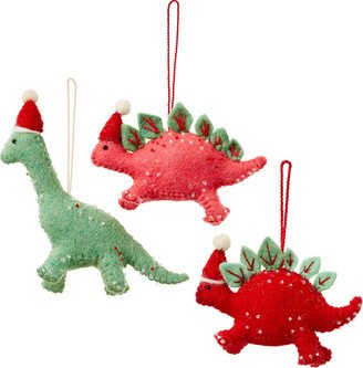 Felt Santa Dinosaurs Tie On Multi