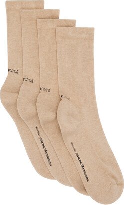 SOCKSSS Two-Pack Beige Socks