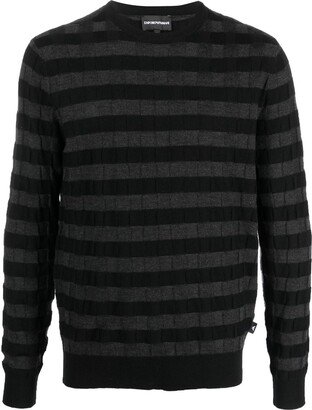 Stripe-Print Virgin Wool Jumper