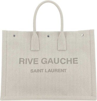 Rive Gauche Logo Printed Tote Bag-AB