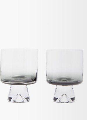 Set Of Two Tank Wine Glasses