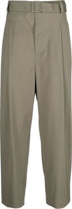 Tapered-Leg Virgin Wool Trousers-AB