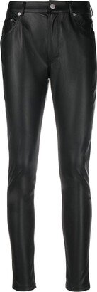 Faux-Leather Skinny Trousers-AB