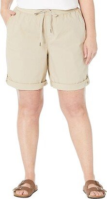 Plus Size Ripstop Pull-On Shorts (Sandbar) Women's Casual Pants