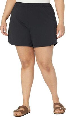 Plus Size PFG Tamiami Pull-On Shorts (Black) Women's Shorts