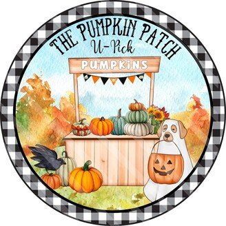 Pumpkin Patch Sign - Fall Autumn Wreath Metal