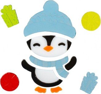 Northlight 11-Piece Penguin and Presents Gel Christmas Window Clings