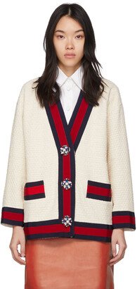 Off-White Tweed Oversized Cardigan