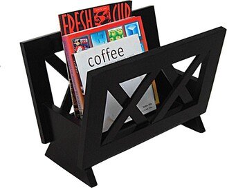 Oceanstar Contemporary Mahogany Solid Wood Magazine Rack