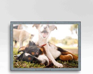 CustomPictureFrames.com 18x28 Blue Picture Frame - Wood Picture Frame Complete with UV