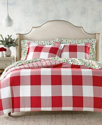 Red Check Flannel Comforter, Twin, Created for Macy's