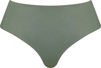 Bukawaswim Beaulieu Olive Mid-Rise Bottoms - Econyl® Regenerated Nylon