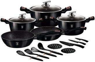 Berlinger Haus 17Pc Black Kitchen Cookware Set