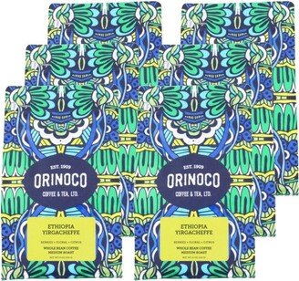 Orinoco Coffee & Tea Ltd Ethiopia Yirgacheffe Medium Roast Whole Bean Coffee - Case of 6/12 oz