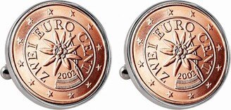 American Coin Treasures Austrian 2-Euro Coin Cufflinks