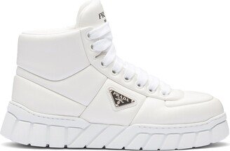 Padded Leather High-Top Sneakers