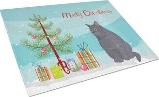 CK4752LCB British Shorthair No.2 Cat Merry Christmas Glass Cutting Board