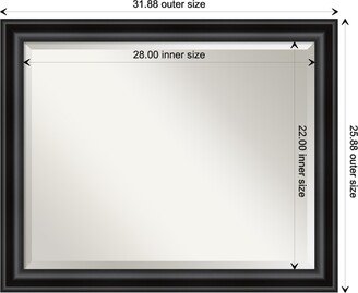 Beveled Wall Mirror - Grand Black Narrow Frame - Grand Black Narrow