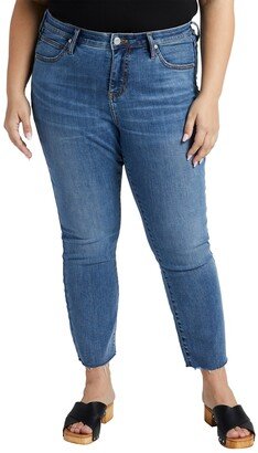 Plus Size Ruby Mid Rise Straight Crop Jeans