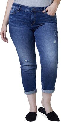 Distressed Crop Boyfriend Jeans