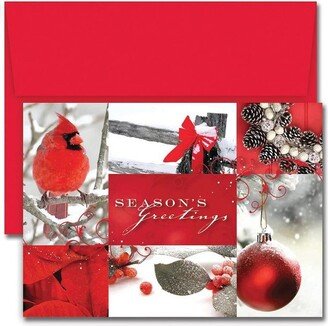 Masterpiece Studios Great Papers! Holiday Greeting Card, Winter Collage, 18 Cards/18 Envelopes, 7.875 x 5.625 (864600)