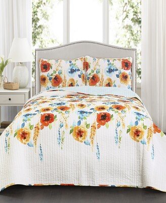 Percy Bloom 3-Pc Set King Quilt Set