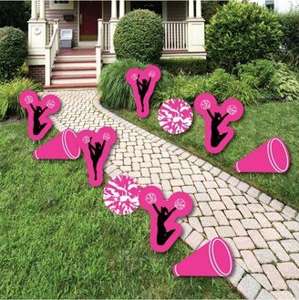 Big Dot Of Happiness We've Got Spirit - Cheerleading - Lawn Decor - Outdoor Party Yard Decor - 10 Pc