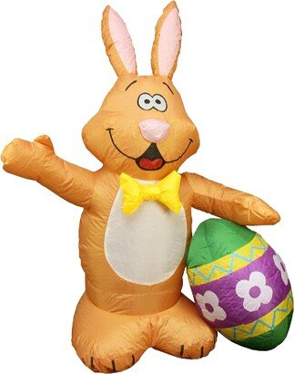 Northlight 48In Inflatable Lighted Easter Bunny With Egg Outdoor Decoration-AA