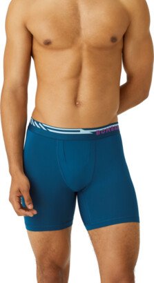 Men's Active Flyless Boxer Brief Underwear - Indigo Sapphire - 3XL - Cotton Modal Blend