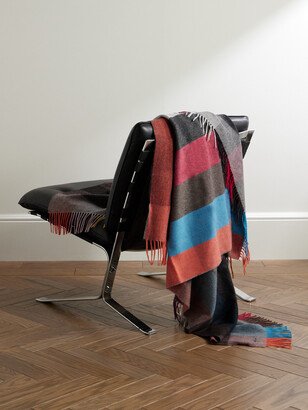 Fringed Checked Wool and Cashmere-Blend Blanket