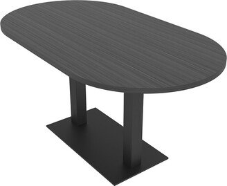 Skutchi Designs, Inc. 5Ft Racetrack Conference Table Metal Base Power Unit Harmony Series