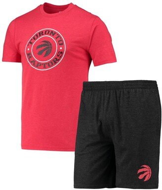 Men's Concepts Sport Black, Red Toronto Raptors T-shirt and Shorts Sleep Set - Black, Red