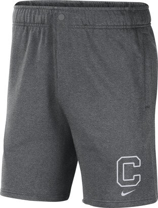 Clemson Men's College Fleece Shorts in Grey