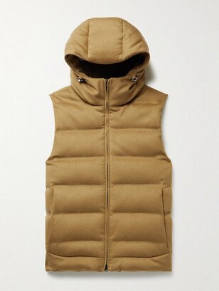 Fillmore Quilted Storm System Cashmere Hooded Down Gilet