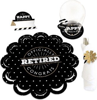 Big Dot Of Happiness Happy Retirement Retirement Party Charger & Table Decor Chargerific Kit for 8