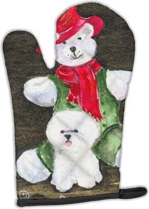 Bichon Frise with Teddy Bear Oven Mitt