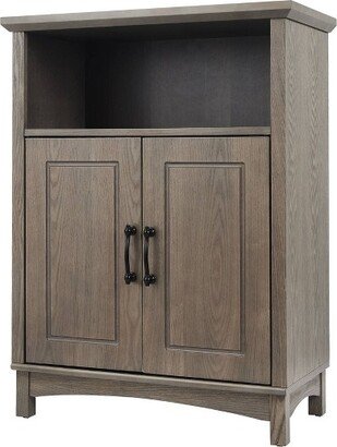 Teamson Home Russell Farmhouse Wooden Floor Cabinet Salt Oak