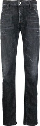 Black Denim Stretch-cotton Jeans