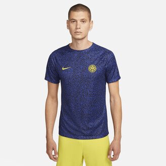 Inter Milan Academy Pro Men's Dri-FIT Pre-Match Soccer Top in Blue